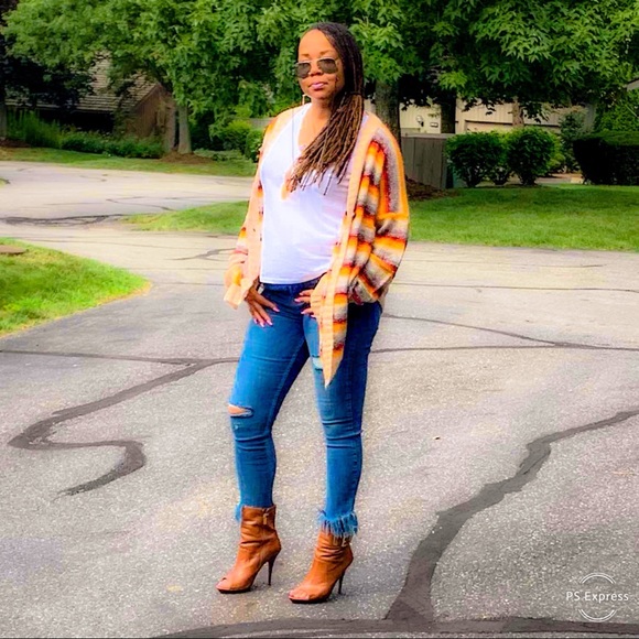 Colorful Striped Knit Cardigan - Picture 2 of 7